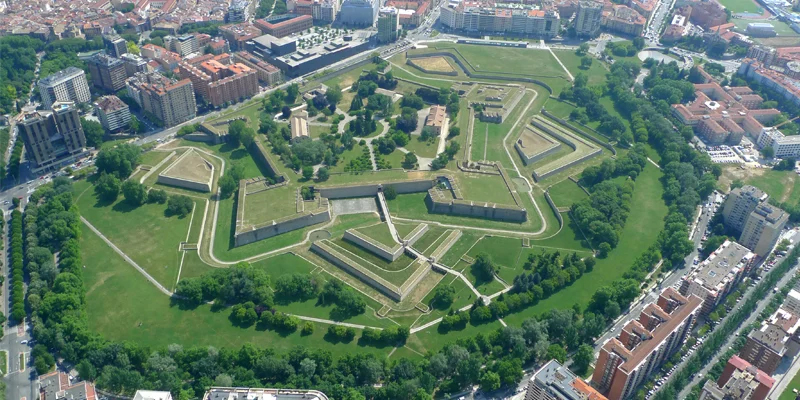 Vista aérea de la Ciudadela de Pamplona