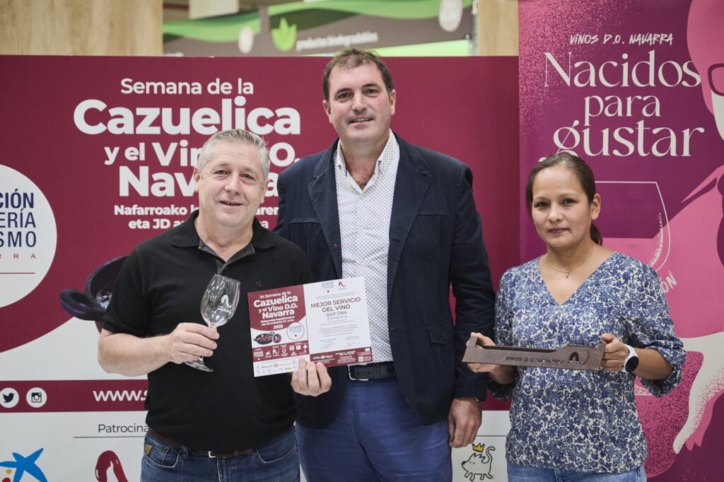 Premio al mejor servicio del vino al Bar Ona de pamplona